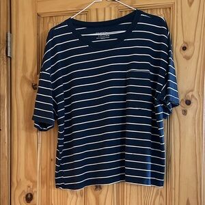 Navy and White Striped T-Shirt
